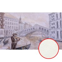 Фреска Ortograf Венеция 9029 Фактура флок FLK Флизелин (3*1,8) Серый/Бежевый, Город/Люди/Живопись — фото 1, Фрески