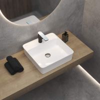 Раковина Berges Ego SL 45 182014 Белая глянцевая — фото 3, Раковины накладные