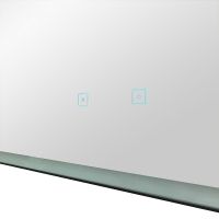 Зеркало Art&Max Arezzo AM-Are-1200-800-DS-FC-H-Nero с подсветкой с сенсорным выключателем Черное — фото 5, Мебель для ванной