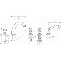 Товар: Смеситель на борт ванны Migliore Cristalia 18581 Бронза - фото 3 Смеситель на борт ванны Migliore Cristalia 18581 Бронза — фото 3, Смесители