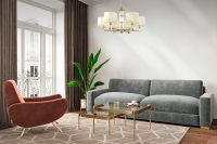 Люстра Maytoni Neoclassic Alloro Белая Латунь арт-MOD088PL-06BS — фото 5, Люстры