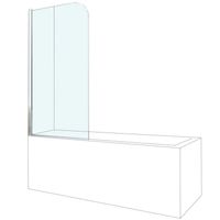 Шторка на ванну Berges River 80х140 065001 профиль Хром стекло прозрачное — фото 1, Неподвижные шторки для ванной