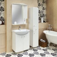 Зеркало со шкафом Runo Милано 65 R УТ000002097 с подсветкой Белое — фото 4, Зеркальные шкафы в ванную