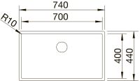 Кухонная мойка Blanco Claron 700-IF 523391 Нержавеющая сталь Durinox — фото 3, Кухонные мойки