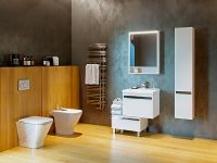 Шкаф пенал Aquaton Капри 30 R 1A230503KP01R подвесной Белый глянцевый — фото 3, Пеналы для ванной комнаты