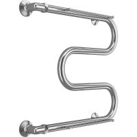 Водяной полотенцесушитель Terminus М-образный с/п (1) 500x500 4620768880339 с полкой Хром, боковое подключение, G 1" НР — фото 1, Водяные полотенцесушители