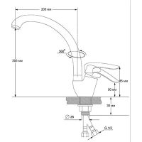 Смеситель для кухни Viko V-4114 Песочный мрамор — фото 2, Смесители для кухни