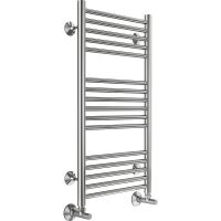 Водяной полотенцесушитель Terminus Аврора П16 400x800 4670078529305 Хром, нижнее подключение, G 1/2" ВР, с угловым соединением — фото 1, Водяные полотенцесушители