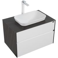 Товар: Тумба с раковиной Black&White Universe U907.800-1 80 907U800-1 подвесная White matt Lauren gold - фото 3 Тумба с раковиной Black&White Universe U907.800-1 80 907U800-1 подвесная White matt Lauren gold — фото 3, Мебель для ванной