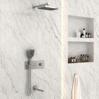 Душевая система Vincea VSFW-432T1CH с термостатом Хром — фото 3, Встраиваемые душевые комплекты