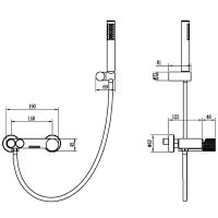 Товар: Смеситель для ванны Boheme Stick 123-GM.3 Оружейная сталь - фото 2 Смеситель для ванны Boheme Stick 123-GM.3 Оружейная сталь — фото 2, Смесители