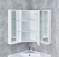 Зеркальный шкаф Aquaton Кантара 42 1A205702ANW70 угловой Дуб полярный — фото 3, Зеркальные шкафы в ванную