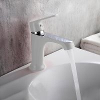 Смеситель для раковины Frap H31 F1031 Белый Хром — фото 3, Смесители для раковины