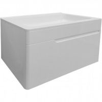 Тумба с раковиной Эстет Kare Luxe 80 ФР-00005718 подвесная Белая — фото 1, Тумбы с раковиной