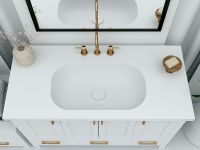 Товар: Раковина Montebianco Loreto Sesto 57 13217 Белая матовая - фото 4 Раковина Montebianco Loreto Sesto 57 13217 Белая матовая — фото 4, Раковины встраиваемые снизу