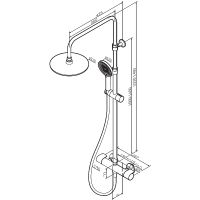 Душевая система AM.PM X-Joy F0785A400 с термостатом Хром — фото 18, Душевое оборудование. Душевая программа