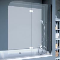 Шторка на ванну Koller Pool Waterfall Line 115 QP97 R профиль Хром стекло рифленое — фото 1, Неподвижные шторки для ванной