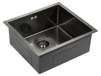 Кухонная мойка Paulmark Gerberg 48 Uni PM254844-GM Вороненая сталь — фото 2, Кухонные мойки