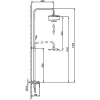 Душевая система Frap F2431 Белая Хром — фото 10, Душевые стойки