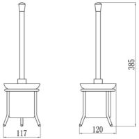 Ершик для унитаза Ростовская Мануфактура Сантехники A7021 Хром — фото 5, Ершики для унитаза