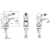 Товар: Смеситель для раковины Boheme Imperiale Presente 321 Золото - фото 3 Смеситель для раковины Boheme Imperiale Presente 321 Золото — фото 3, Смесители