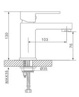 Смеситель для раковины Gappo G39 G1039 Хром — фото 13, Смесители для раковины