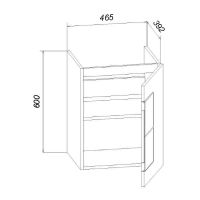 Тумба под раковину Бриклаер Форест 50 подвесная Дуб золотой Белый глянец арт-4627125416743 — фото 7, Тумбы под раковину