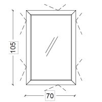 Зеркало Boheme Dolce 70 567-SL Серебро — фото 3, Мебель для ванной