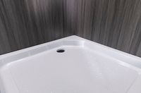 Душевой уголок Esbano ESR-8024 90x90 ESUGR8024 профиль Хром стекло рифленое — фото 8, Квадратные душевые уголки