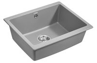 Кухонная мойка Paulmark Gera 60 PM205546-GRM Серый металлик — фото 2, Кухонные мойки