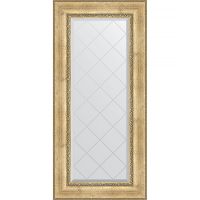 Зеркало Evoform Exclusive-G 132х62 BY 4084 с гравировкой в багетной раме - Состаренное серебро с орнаментом 120 мм — фото 1, Мебель для ванной