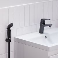 Смеситель для раковины Damixa Jupiter 770300300 с гигиеническим душем Черный матовый — фото 2, Смесители