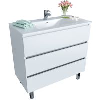 Товар: Тумба с раковиной SanVit Кубэ-3 90 kkube3090w Белая глянцевая - фото 2 Тумба с раковиной SanVit Кубэ-3 90 kkube3090w Белая глянцевая — фото 2, Мебель для ванной