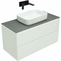 Тумба под раковину Allen Brau Infinity 100 1.21003.WM подвесная Белая матовая — фото 8, Тумбы под раковину