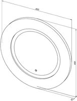 Зеркало Aquanet Милан 80 241821 с подсветкой Белый глянец — фото 5, Зеркала в ванную комнату