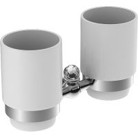 Стакан для зубных щеток Art&Max Antic Crystal AM-E-2688SJ-Cr двойной Хром — фото 1, Мыльницы