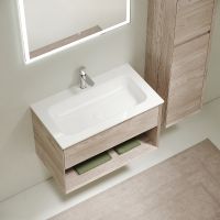 Тумба под раковину Sancos Marmi 1.0 100 MR1.0100EG подвесная Дуб галифакс натуральный — фото 5, Тумбы под раковину