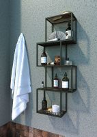 Товар: Полка 1MarKa Grunge Loft Chain У97508 Графит матовый - фото 2 Полка 1MarKa Grunge Loft Chain У97508 Графит матовый — фото 2, Мебель для ванной