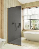 Товар: Душевая перегородка Maybah Glass MGD-704-3у 690x1950 в узком профиле Золото стекло графитовое матовое - фото 2 Душевая перегородка Maybah Glass MGD-704-3у 690x1950 в узком профиле Золото стекло графитовое матовое — фото 2, Душевые перегородки