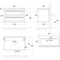 Товар: Тумба под раковину Art&Max AM-Platino-900-2C-SO-GCM подвесная Светло-серая матовая - фото 3 Тумба под раковину Art&Max AM-Platino-900-2C-SO-GCM подвесная Светло-серая матовая — фото 3, Мебель для ванной