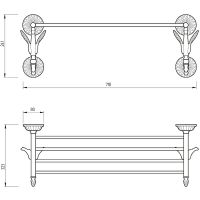 Полка для полотенец Migliore Luxor 26127 Золото — фото 3, Полки для полотенец