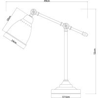 Товар: Настольная лампа Artelamp Braccio A2054LT-1WH Белая - фото 4 Настольная лампа Artelamp Braccio A2054LT-1WH Белая — фото 4, Настольные лампы