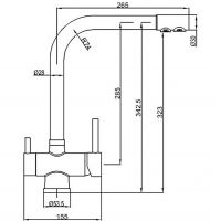 Смеситель для кухни ZorG Sanitary ZR 348 YF BLACK Черный матовый — фото 2, Смесители для кухни