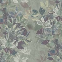 Обои Grandeco Time 2025 TI 2005 Винил на флизелине (1,06*10,05) Зеленый/Синий/Красный, Листья — фото 3, Обои для стен