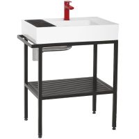 Товар: Тумба с раковиной Creavit Arya 68 AR065-M+AR065 Черная - фото 3 Тумба с раковиной Creavit Arya 68 AR065-M+AR065 Черная — фото 3, Мебель для ванной