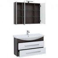 Товар: Тумба под раковину Aquanet Остин 105 201731 подвесная Белый глянец Дуб кантербери - фото 5 Тумба под раковину Aquanet Остин 105 201731 подвесная Белый глянец Дуб кантербери — фото 5, Тумбы под раковину