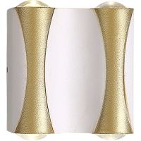 Настенный светильник Crystal Lux CLT 022W2 WH-GO 4000K Белый Золото — фото 1, Светильники