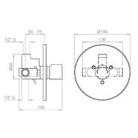 Смеситель для душа Nofer 07062.2.B Хром — фото 2, Смеситель для душа