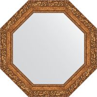Зеркало Evoform Octagon 65х65 BY 3773 в багетной раме - Виньетка бронзовая 85 мм — фото 1, Мебель для ванной