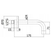 Излив для смесителя Paffoni ZBOC081CR Хром — фото 2, Изливы